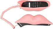 Red Lip Phone The Call Lip Land Line Phone Vintage Phone Retro Telephone Corded Lip Phone Old Phones Home Phone Vintage Phones for Decor Prop Phone Table Decor Pink Synthetic Resin
