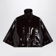 [Chloé] Short Brown Shiny Cotton Cape M Brown