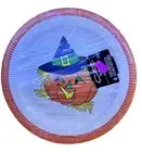NOS Vtg Contempo Halloween Paper Plates 9 inch jack o lantern scarecrow
