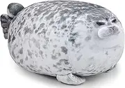 LUXSIT 31.5 Inch Chubby Blob Seal Pillow, Large Seal Plush Pillow, Soft and Cute Seal Stuffed Animal Toy for Kids and Adults, Great Gift Idea for Christmas, Birthdays and Anniversaries