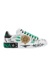 Dolce Gabbana Round Toe Lace-Up Sneakers 45,39 White