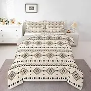 Erosebridal Western Aztec Comforter Set Full Size, Bohemian Decor Bedding Set for Boys Men Bedroom, Exotic Tribal Down Comforter, Geometric Southwestern Farmhouse Quilt with 2 Pillow Cases