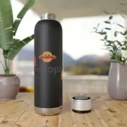 0.65 L SOUNDWAVE COPPER VACUUM AUDIO BOTTLE - BLACK