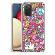 (Love Peace Theme)ShockProof TPU phone case cover(Clear)for Samsung Galaxy A02S