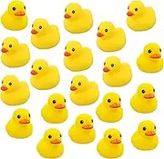 Codall Mini Yellow Rubber Bath Ducks for Child（2.1", 20pcs）