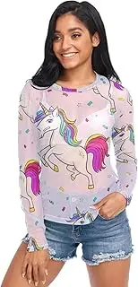 [RPLIFE] Playful Unicorn Pastel Purple Net Tops for Women, Sheer Rave Top S-XXL