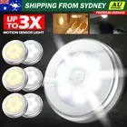 3X Motion Sensor LED Indoor Night Light USB Rechargeable Wall Mount Lamp AU