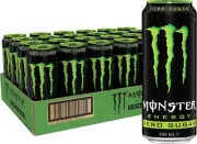 Monster Energy Drink Zero Sugar 24 x 500ml Cans Sugar-Free Energy Boost Drink