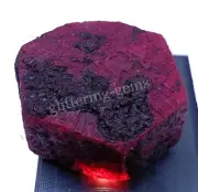 482.55 CT Natural Red Ruby Chakri Uncut Rough Dyed Certified Loose Gemstone M25