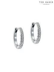 Ted Baker Silver Heplie: Crystal Hoop Earrings (E76498) | $69