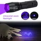 395nm UV Light LED Flashlight Torch Blacklight Zoom Inspection Lamp with Battery