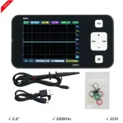 MINI DS211 Digital Oscilloscope ARM Nano 200KHz 1MSa/s 2.8" with MCX Probe