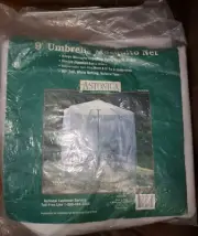 Patio Umbrella Bug Screen with Double Zipper Door Polyester Mosquito Netting