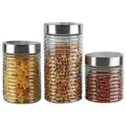 Benzer - Ring-a-Ling 3pc Glass Canister Set