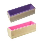 2pcs Rectangle Silicone Soap Mold DIY Making Homemade Cake Soap Making