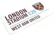 West Ham United FC Metal Street Sign (UK Size: One Size) (Multicoloured)