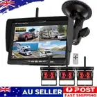 7" Digital Wireless Split Quad Monitor BSD 3x Backup Cameras Rear View Reverse