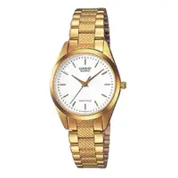 在飛比找PChome24h購物優惠-CASIO 富豪金銀時尚指針淑女錶-金色
