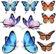 10pcs Butterfly Magnets Stickers, Double Sided Patio Flexible Magnets Decorative Window Magnetic for Refrigerator Window Screen Patio Sliding Doors Garage Protector