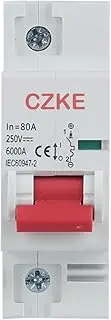 HAODEE 1P 2P MCB 27mm Minature Circuit Breaker 1A-80A/100A/125A 6000kA Breaking Capacity (Color : 1P, Size : 80A)