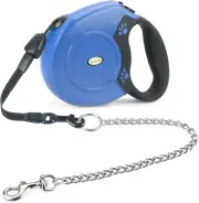 Heavy Duty Retractable Dog Leash for Small and Medium Dogs, Anti-Chewing Steel C