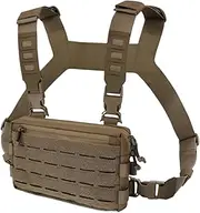 [Generic] Chest Pack for Men | Running Chest Rig | Adjustable Straps Quick-Release Anti-Theft Holder for Workout Biking Travel Outdoor Gym