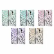 MONIKA STRIGEL ANIMAL PRINT GLITTER LEATHER BOOK WALLET CASE FOR LG PHONES 1