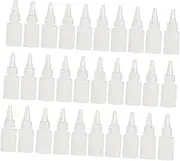BEBEMOKO 30Pcs Transparent Squeeze Bottles Pointed Mouth Condiment Dispenser for Ketchup Mustard and More Easy to Squeeze and Clean for Versatile Use