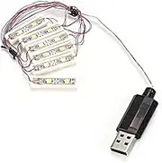 LED Strip Lights, ABS Shining Decoration Bartype Lamp, Cool Model Decoration LED Lamp USB Charging, Universal LED Toy Light Set for Building Blocks Model