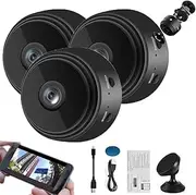 Camtrix Magnetic Mini Security Camera, Camtrix Security Camera, Camtrix Mini 1080p HD Wireless Magnetic Security Camera, Night Vision Motion Detection Security Cam Covert Cameras with App (3Pcs)