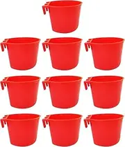 Chicken Water Cups, Bird Food Feeder Bowl, Hangable Water Feeding Cup, 10 Pieces, Wide Mouth, 8oz Automatic Chicken Watering System for Farm Coop Birds