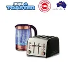 Russell Hobbs Brooklyn 4-Slice Toaster and 1.7L Glass Kettle Set