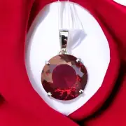 Natural Certified 16 + Ct Red Ruby Gemstone 925 Solid Silver Pendant Neckless