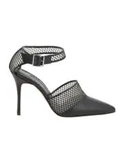 Manolo Blahnik Jatelah Mesh-Panelled Pumps 37.5,37,38.5,38,40 Black