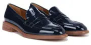 Franco Sarto Women's Edith 2 Navy Blue Block 1" Heel Penny Loafers, Size 10 M