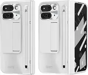 Case for Google Pixel 9 Pro Fold, Built-in Screen Guard and Pen Slot, Shock and Scratch Resistant, Lightweight and Durable (White,for Pixel 9 Pro Fold)