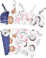 UPKOCH 1Pc Newborn Swaddle Sack with Matching Hat Comfortable Scare Wrap for Up to Months Soft Knit Boys Cookie Pattern