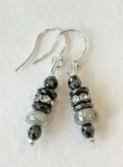 Mystic Labradorite Hematite Sterling Silver Earrings Sundance Treasures Jewelry