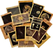 16Pcs Coffee-Dyed Space Star Scrapbook Paper, Dark Aesthetic Junk Journal Suppli