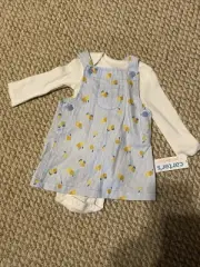 Carter's Just One You® Baby Girls' Striped Lemon Jumpsuit 3mo