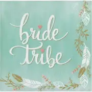 Mint to Be Bridal Shower Wedding Party Paper Beverage Napkins BRIDE TRIBE