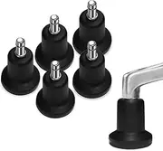 AXL Bell Glides Replacement Office Chair Swivel Caster Wheels to Fixed Stationary Castors, High Profile Chair Bell Glides, 11x22mm-Black