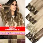 CLEARANCE Clip In 100% Real Remy Human Hair Extensions Full Head Weft Highlight
