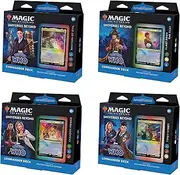 Magic The Gathering Doctor Who Commander Deck Bundle - Includes All 4 Decks (1 Masters of Evil, 1 Blast from The Past, 1 Timey-Wimey, and 1 Paradox Power Deck Set)