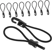VICASKY Elastic Luggage Tie-Down Rope Set 20 Pack Bungee Cord Hooks for Camping Caravan Tent Hiking Secure Versatile Ropes