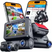 R3 Dash Cam Front and Rear with Cabin, 3” IPS Touch Screen, 3 Channel Dash Ca...