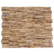 10 Pcs Wall Cladding Panels 3D Design Solid Teak Wood Rustic Style Panel 1.01m²