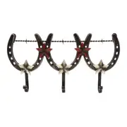 Canyon Sky Rustic Metal Horseshoe Decorative Wall Hooks