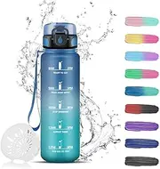 Children's Drinking Bottle, 500 ml, Leak-Proof Drinking Bottle with Filter, Water Bottle with Time, Easy to Clean, Drinking Bottle for Carbonated Drinks, for School, Camping, Fitness