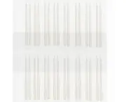 32pk Tapered Dinner Candles 25cm Tall White Unscented Taper Wedding Candle